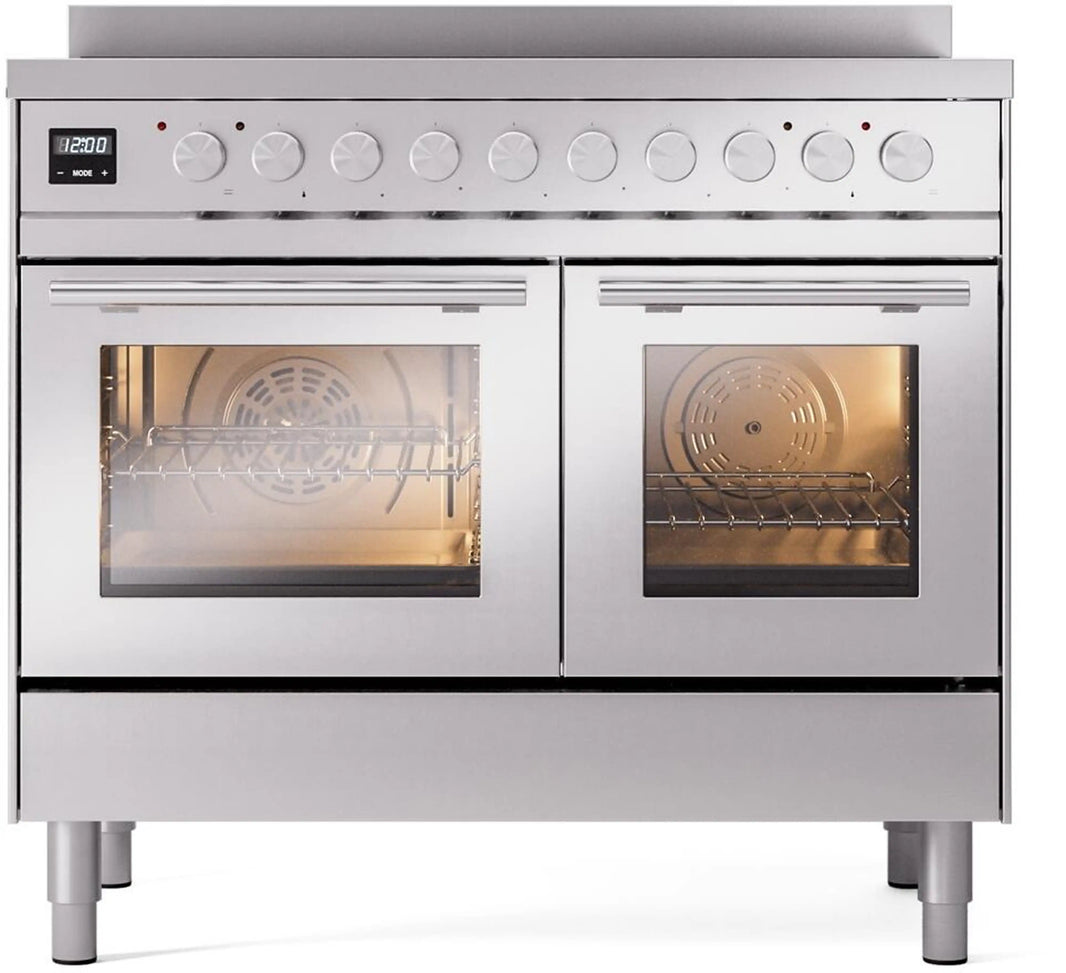 ILVE Professional Plus II 40-Inch Induction Range in Stainless Steel (UPDI406WMPSS)