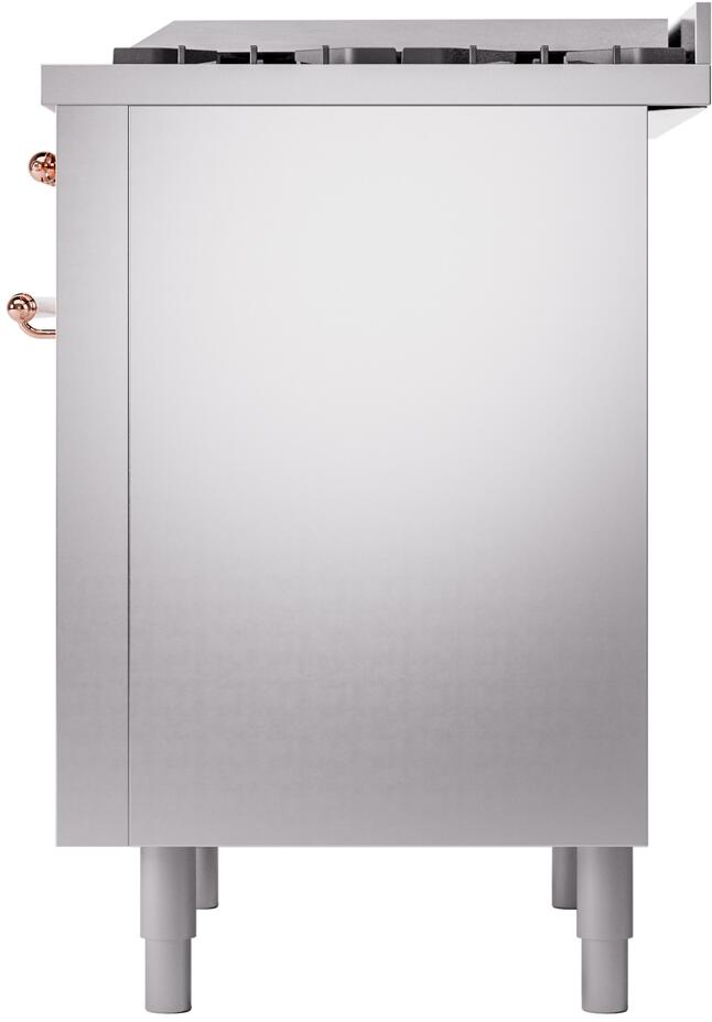 ILVE Nostalgie II 36-Inch Dual Fuel Freestanding Range in Stainless Steel with Copper Trim (UP36FNMPSSP)