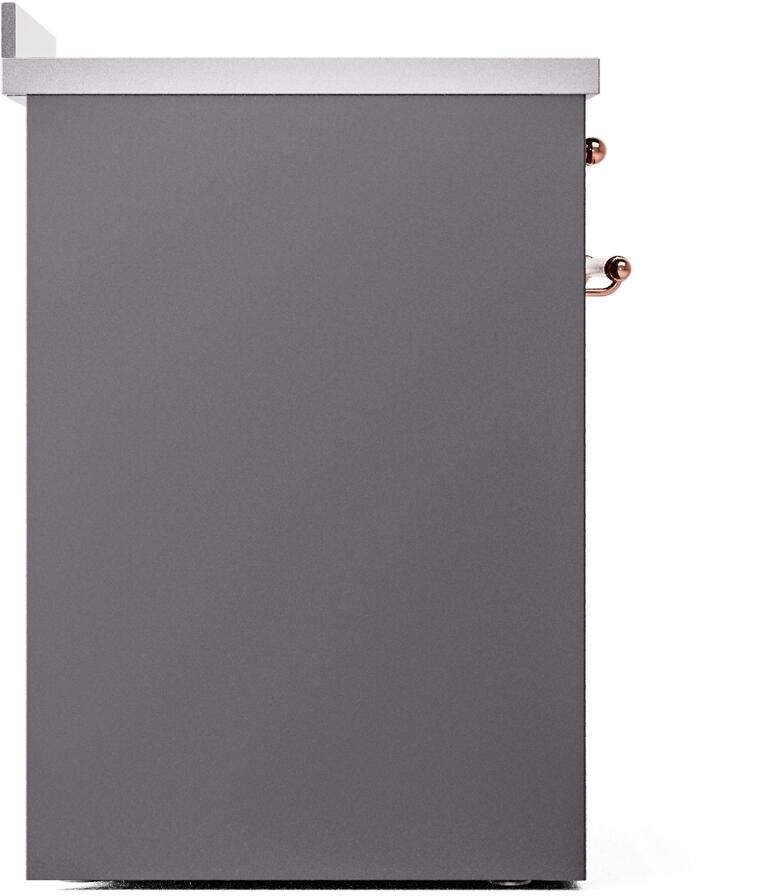 ILVE Nostalgie II 30-Inch Freestanding Electric Induction Range in Matte Graphite with Copper Trim (UPI304NMPMGP)