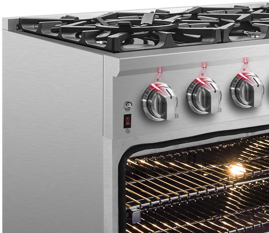 Forno Massimo 36-Inch Dual Fuel Range in Stainless Steel (FFSGS6125-36)