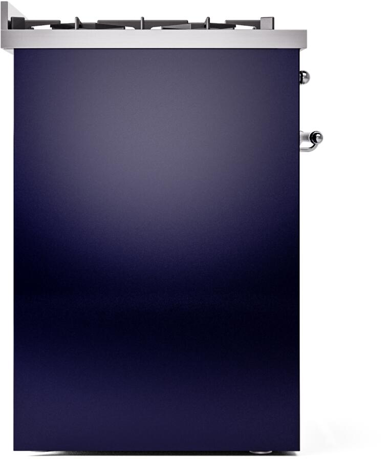 ILVE Nostalgie II 30-Inch Dual Fuel Freestanding Range in Midnight Blue with Chrome Trim (UP30NMPMBC)