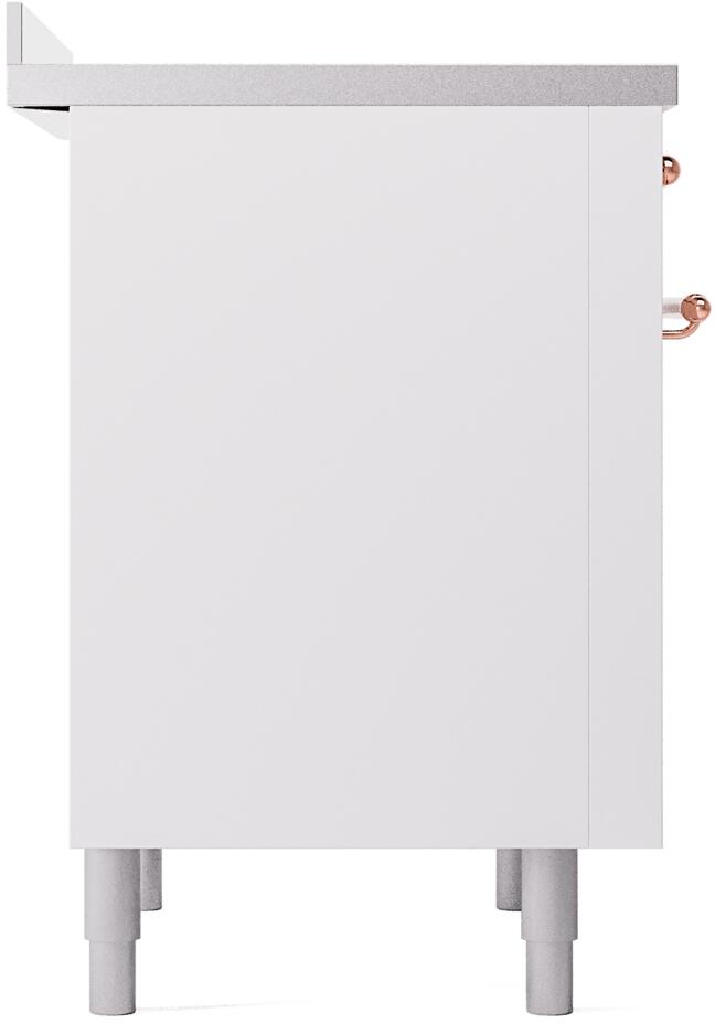 ILVE Nostalgie II 36-Inch Freestanding Electric Induction Range in White with Copper Trim (UPI366NMPWHP)