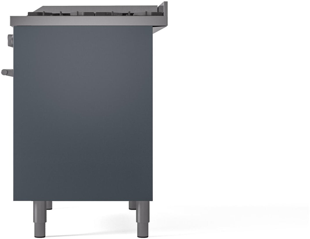 ILVE Professional Plus II 40-Inch Freestanding Dual Fuel Range with 6 Sealed Burner in Blue Grey (UPD40FWMPBG)