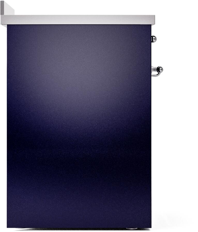 ILVE Nostalgie II 30-Inch Freestanding Electric Induction Range in Midnight Blue with Chrome Trim (UPI304NMPMBC)