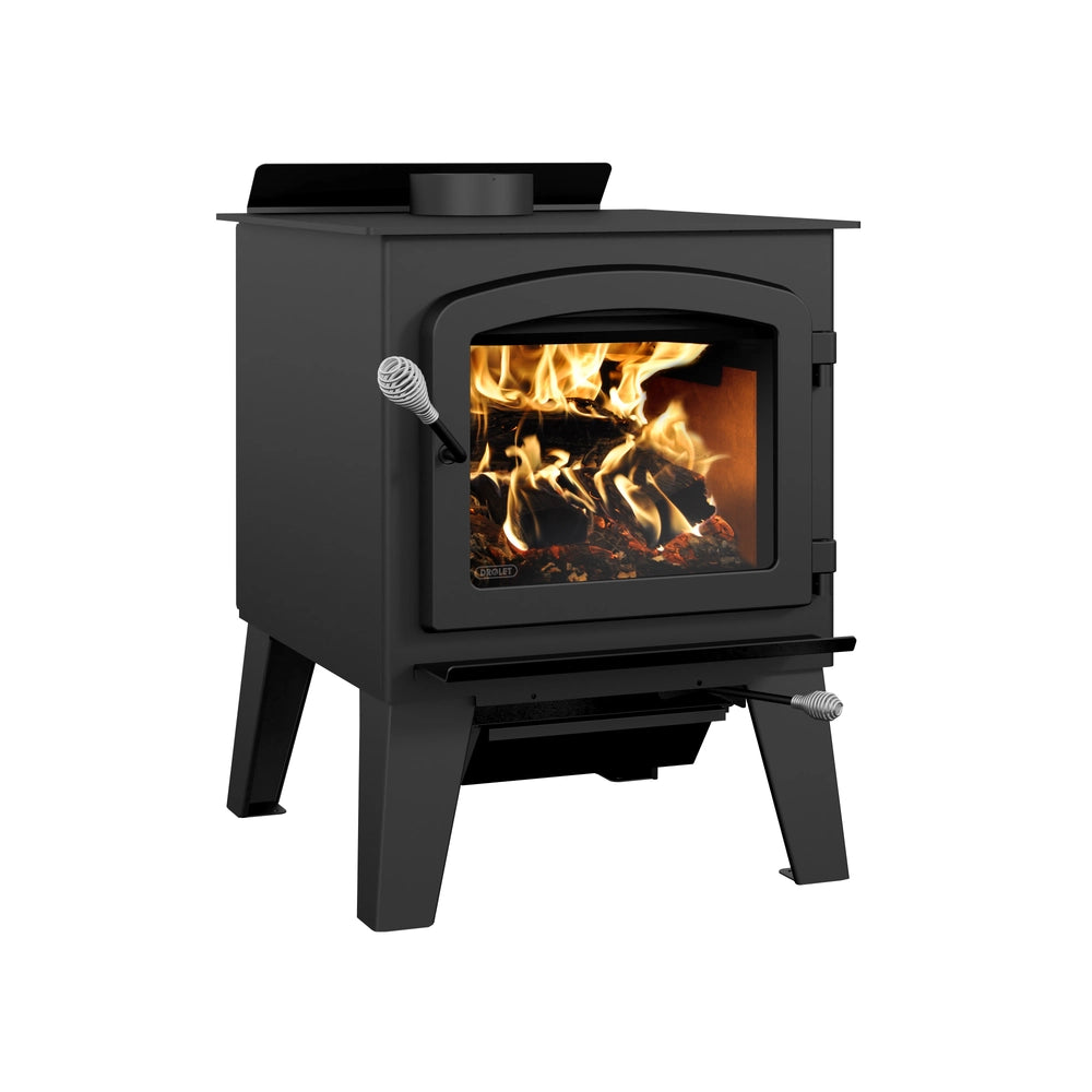 Drolet Austral III Wood Stove W/ HeatFlow S5 Forced Air System (DB03033K)