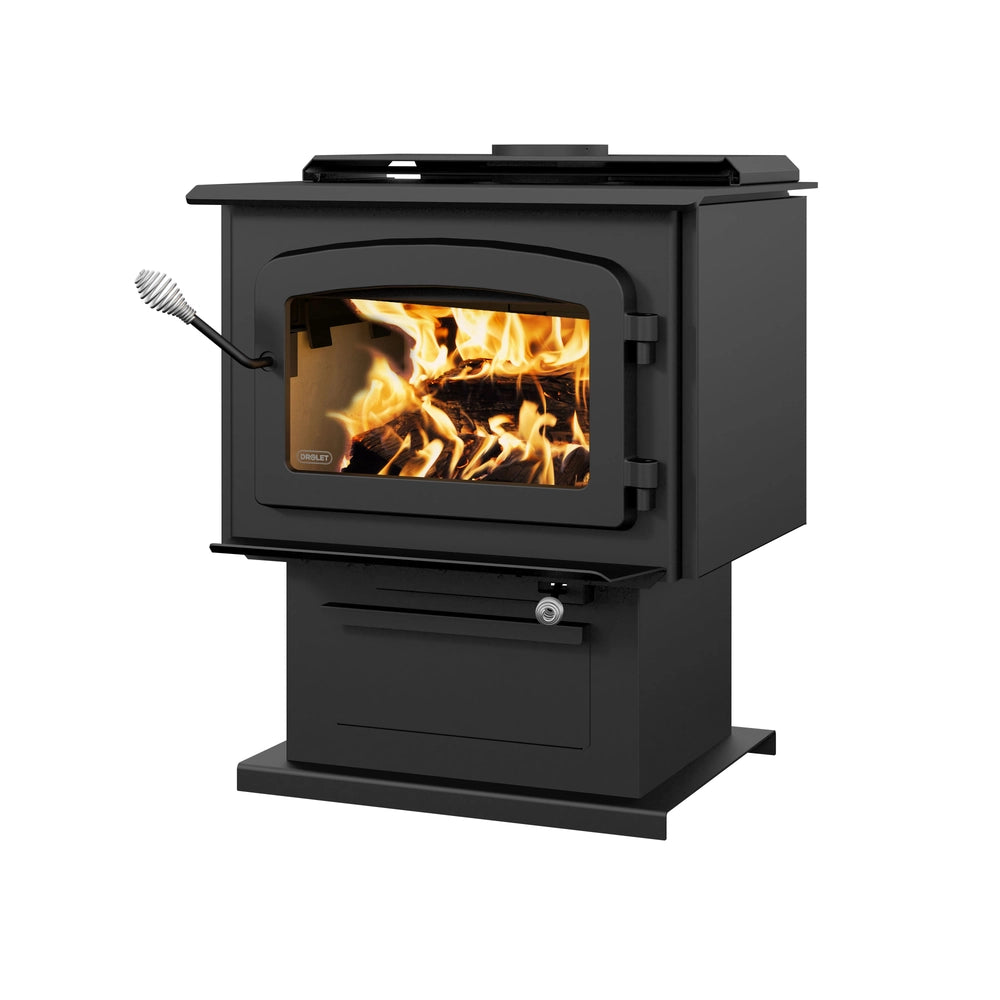 Drolet Escape 1800 Wood Stove W/ Brushed Nickel Door (DB03111)