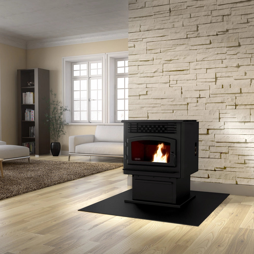 Drolet Eco-55 Pellet Stove W/ 3" Ground Floor Kit (DP00070KVG)