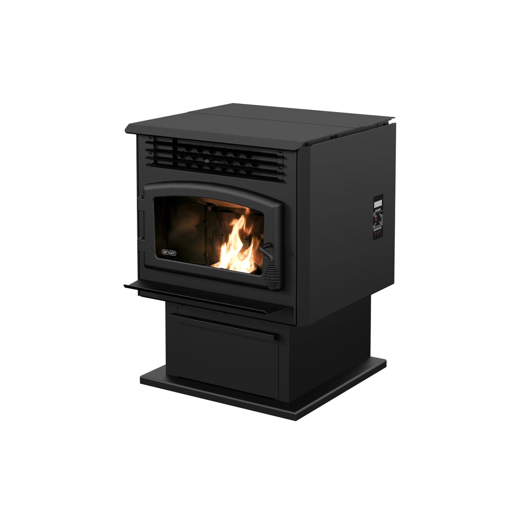 Drolet Eco-55 Pellet Stove W/ 3" Ground Floor Kit (DP00070KVG)