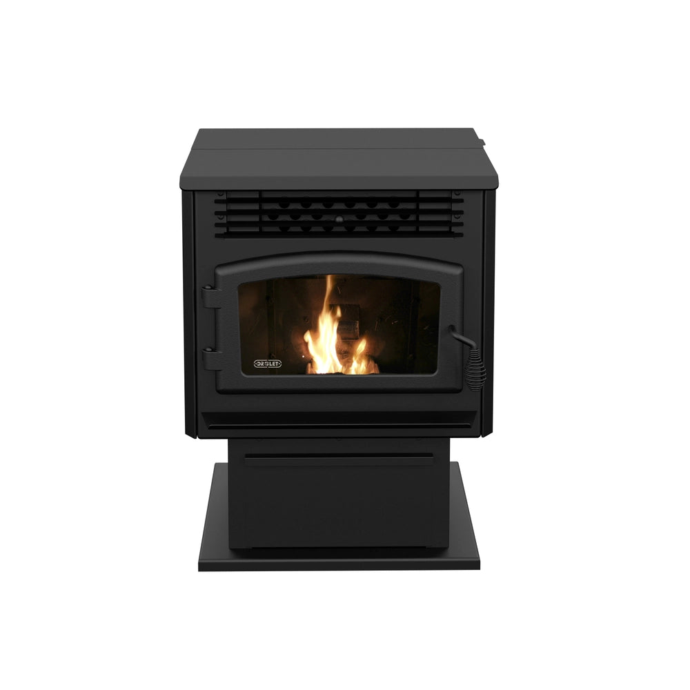 Drolet Eco-55 Pellet Stove W/ 3" Ground Floor Kit (DP00070KVG)