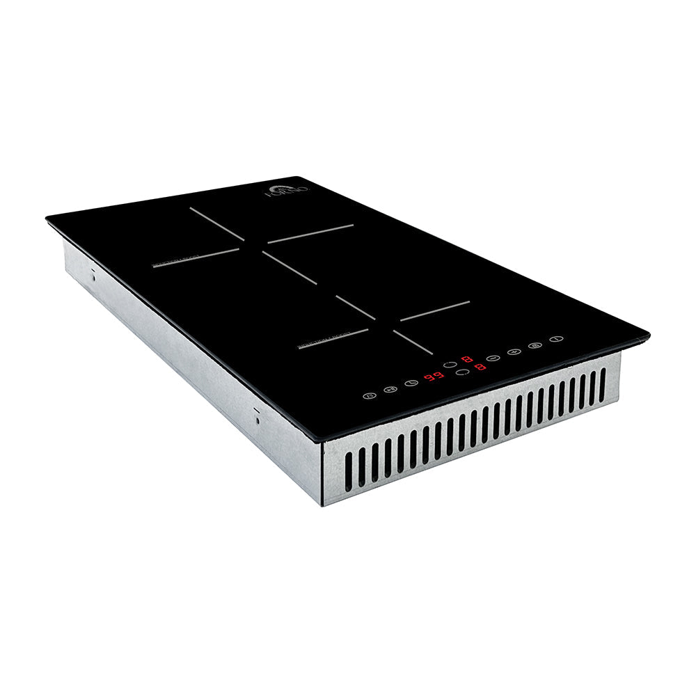 Forno  Parco 12-Inch Induction Cooktop, 2 Zones, 3600W, Touch Control, 9 Power Levels & Booster Function  (FCTIN0583-12)