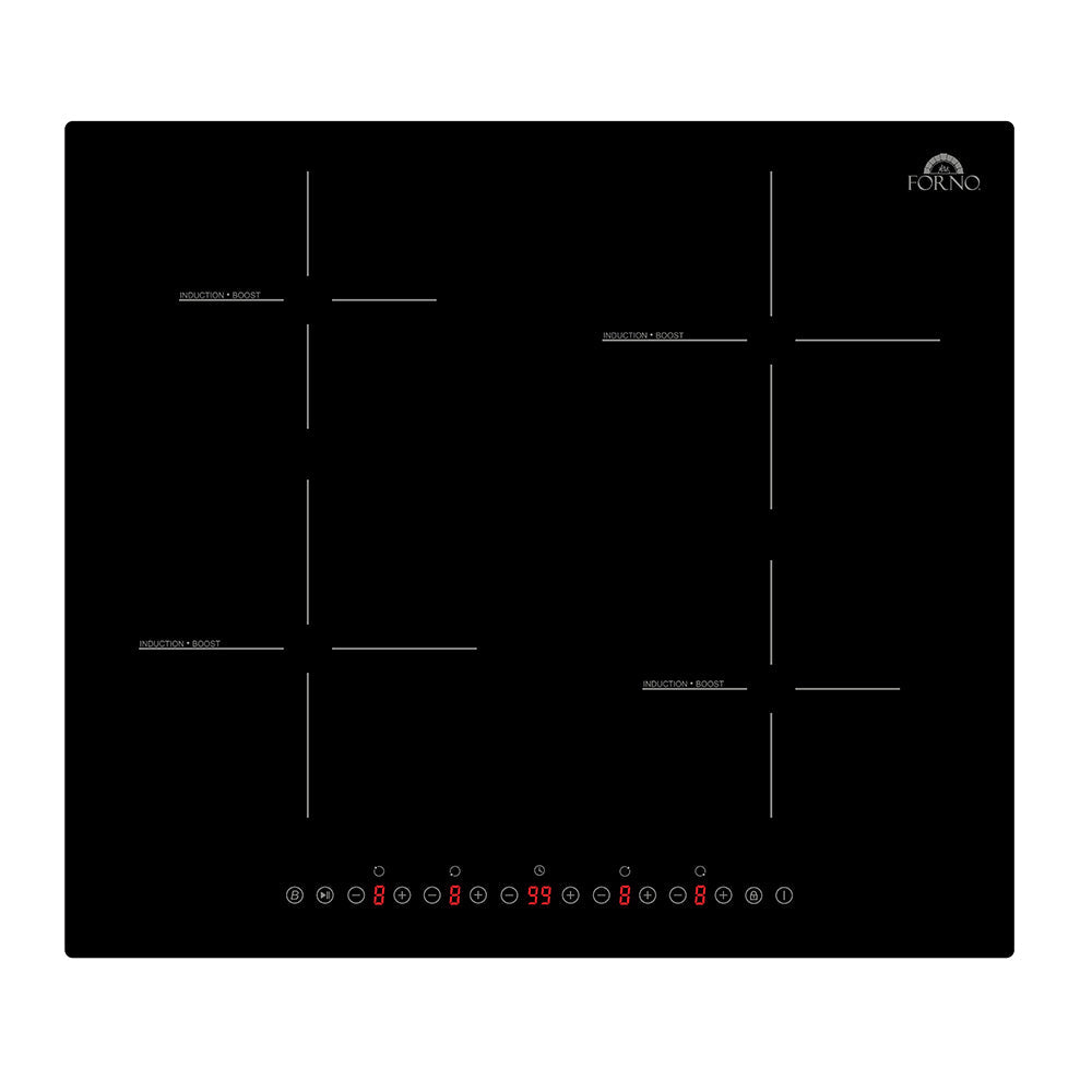 Forno  Parco 24-Inch Induction Cooktop, 4 Zones, 7200W, Touch Control, 9 Power Levels & Booster Function (FCTIN0583-24)