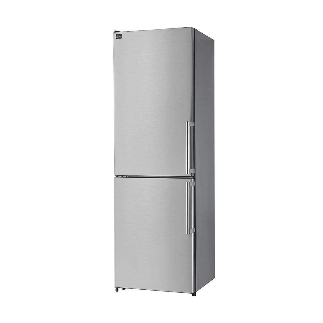 Forno Guardia 23.4-Inch  10.8 cu.ft. Bottom Freezer Left Swing Door Refrigerator in Stainless Steel (FFFFD1778-24LS)