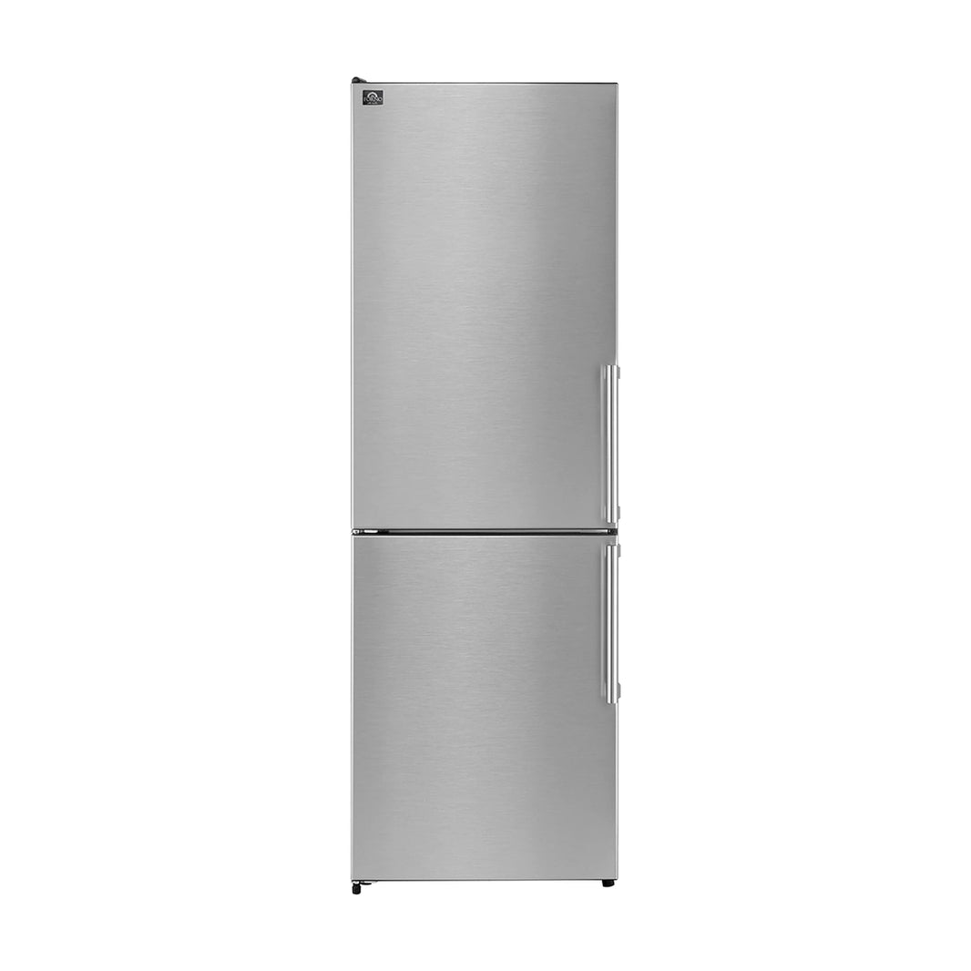 Forno Guardia 23.4-Inch  10.8 cu.ft. Bottom Freezer Left Swing Door Refrigerator in Stainless Steel (FFFFD1778-24LS)