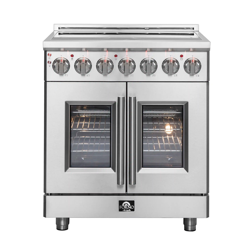 Forno Massimo 30-Inch Freestanding French Door Electric Range in Stainless Steel (FFSEL6955-30)