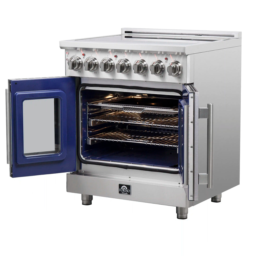 Forno Massimo 30-Inch Freestanding French Door Electric Range in Stainless Steel (FFSEL6955-30)