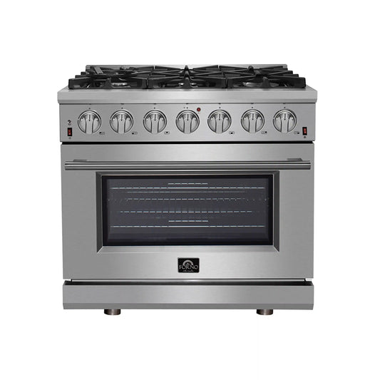 Forno Massimo 36-Inch Gas Range in Stainless Steel (FFSGS6239-36)