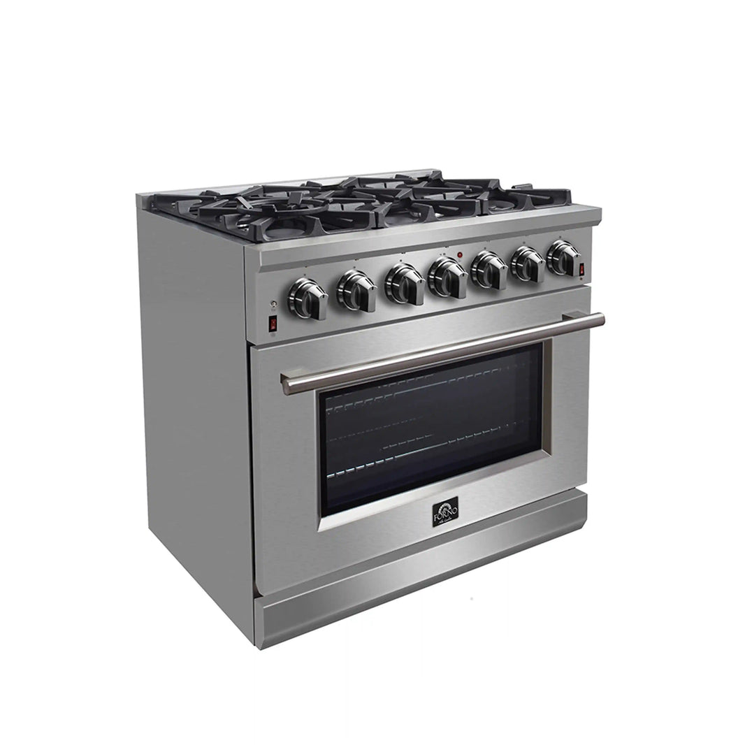 Forno Massimo 36-Inch Gas Range in Stainless Steel (FFSGS6239-36)