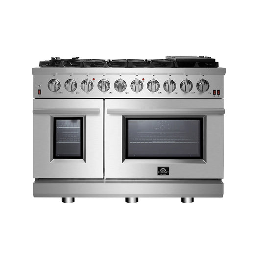 Forno Massimo 48-Inch Gas Range in Stainless Steel (FFSGS6239-48)