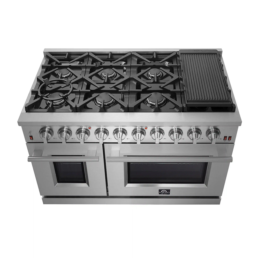 Forno Massimo 48-Inch Gas Range in Stainless Steel (FFSGS6239-48)