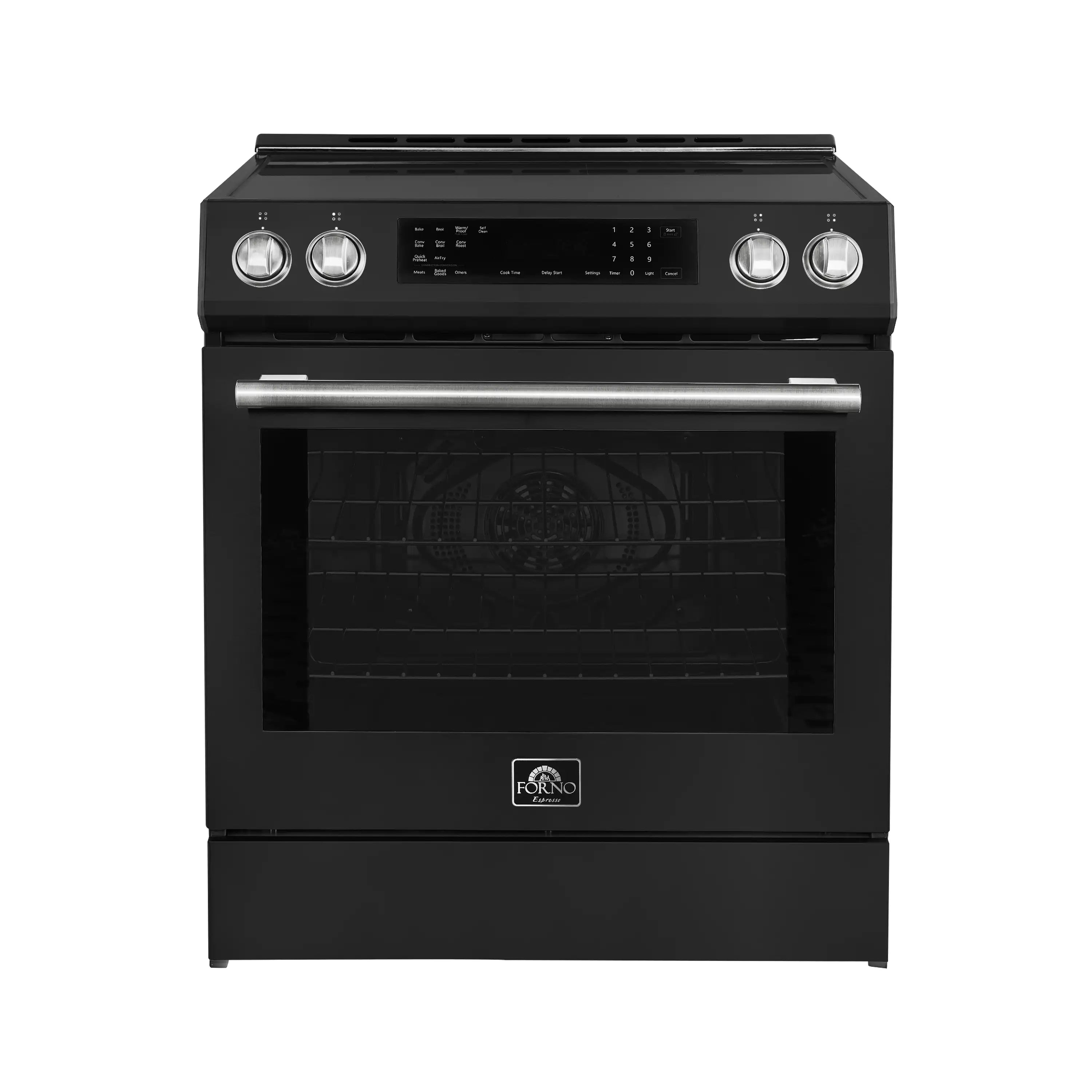 Forno Espresso Donatello 30-Inch Slide-In Induction Range in Black with Stainless Steel Handle (FFSIN0905-30BLK)