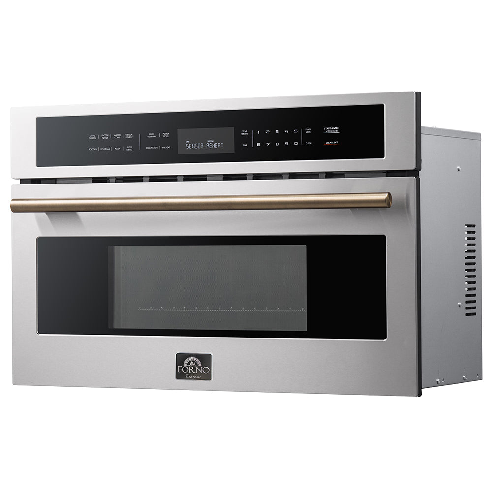 Forno Oliena 30-Inch Built-In 1.6 Cu. Ft. Compact Oven in Stainless Steel with Stainless Steel Trim (FMWDR3093-30)