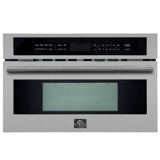 Forno Oliena 30-Inch Built-In 1.6 Cu. Ft. Compact Oven in Stainless Steel with Stainless Steel Trim (FMWDR3093-30)