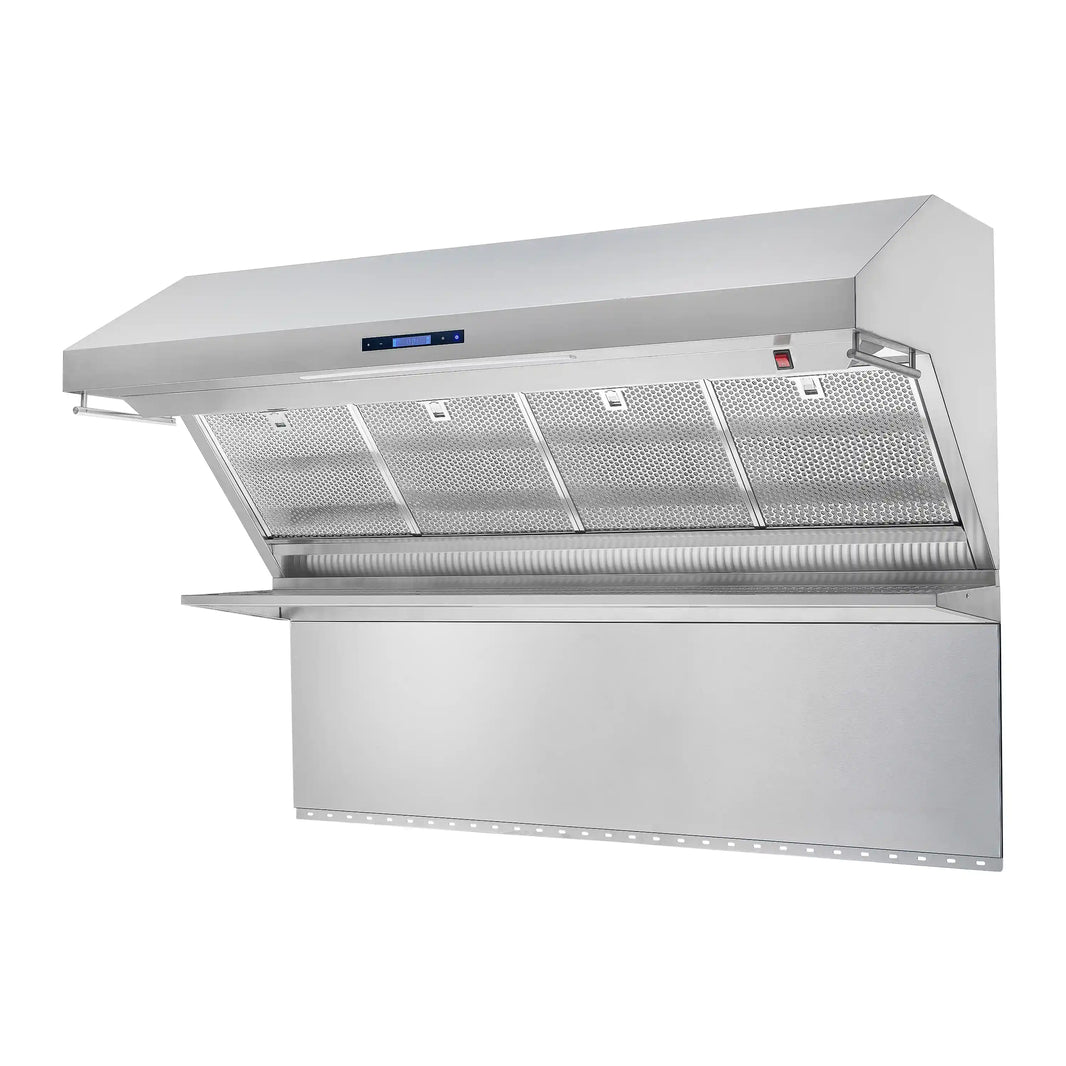 Forno Savona 60-Inch 1200 CFM Wall Mount Range Hood with Hybrid Filters and Back Splash in Stainless Steel (FRHWM5029-60HB)