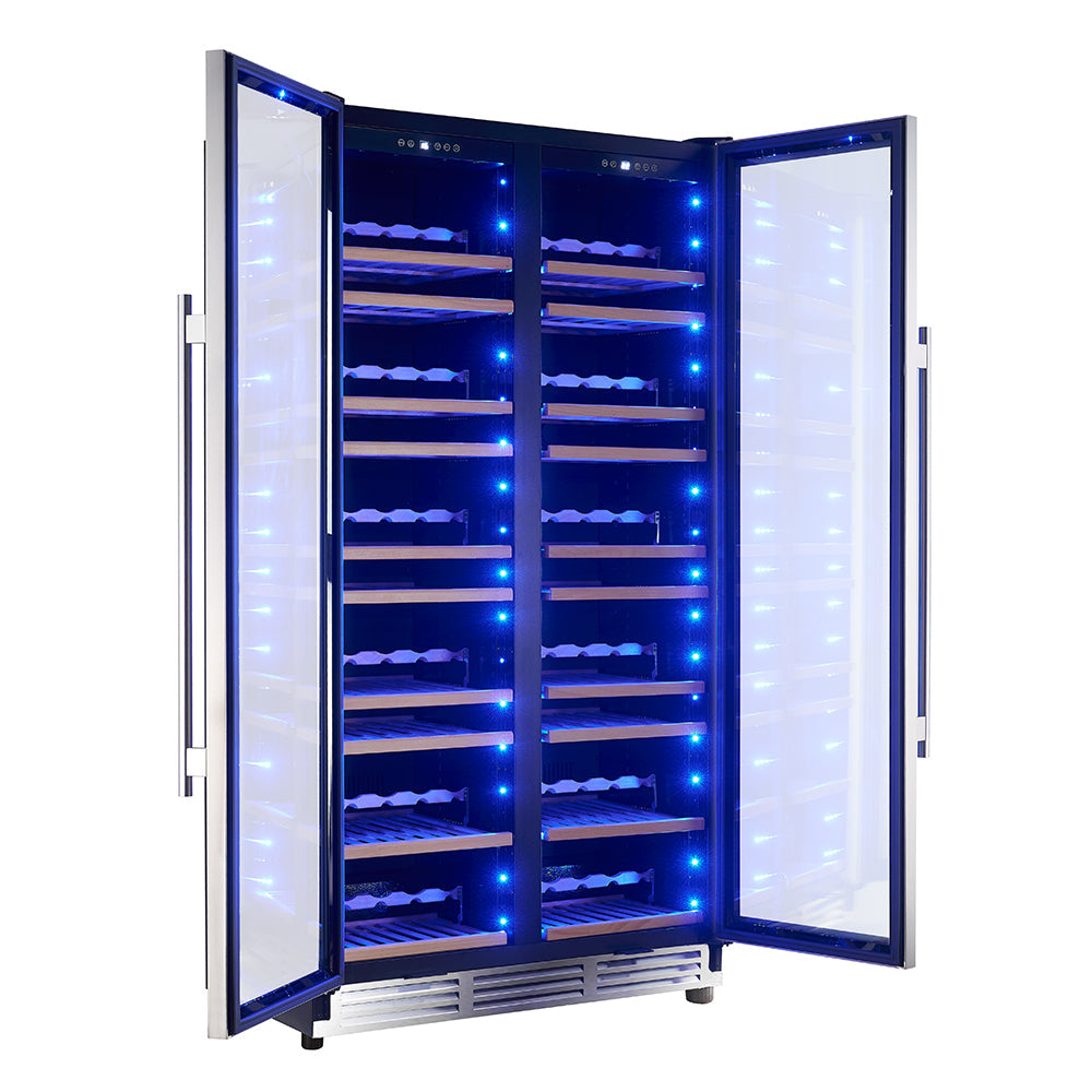 Forno Vernazza 40-Inch 25.07 Cu.Ft. Side-by-Side, Dual Zone Wine Cooler (FWCDR6642-40S)