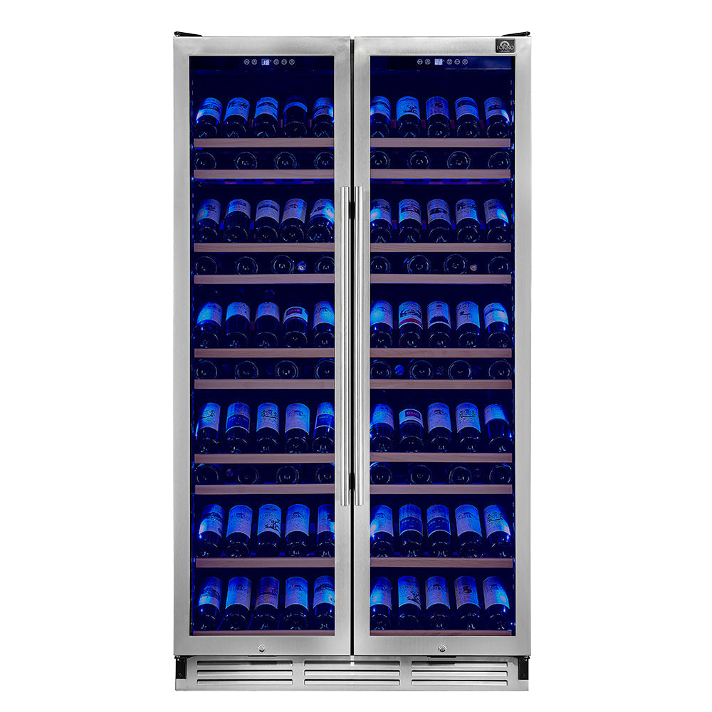 Forno Vernazza 40-Inch 25.07 Cu.Ft. Side-by-Side, Dual Zone Wine Cooler (FWCDR6642-40S)