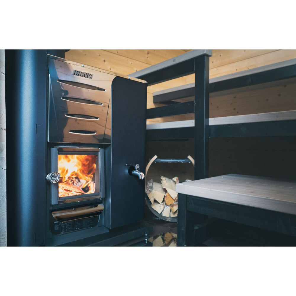 Harvia PRO 20 RS 24.1kW, Sauna Wood Stove w/ Water Tank (WK200RS)