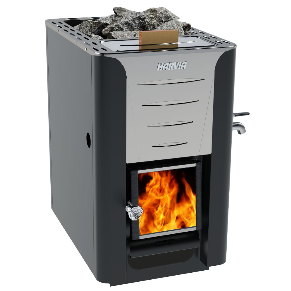 Harvia PRO 20 ES 24.1kW, Wood Sauna Stove w/ Water Tank (WK200ES)