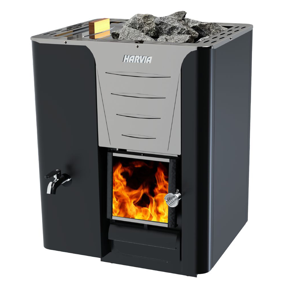 Harvia PRO 20 LS 24.1kW, Sauna Wood Stove w/ Water Tank (WK200LS)