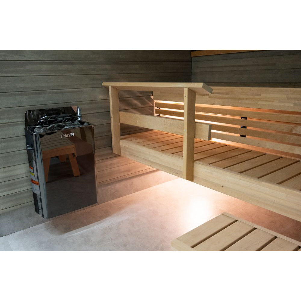 Harvia The Wall SW60 6kW Sauna Heater in Black Steel (HSW6U1B)