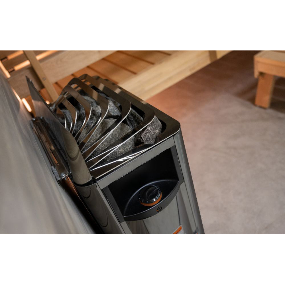 Harvia The Wall SW60 6kW Sauna Heater in Black Steel (HSW6U1B)