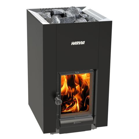 Harvia Linear 22 Green Flame 15.7kW Wood Sauna Stove (WKLI22GM)