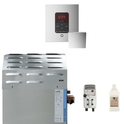 Mr.Steam Super iTempoPlus 10kW Steam Shower Generator Package with iTempoPlus Control in Square, Polished Chrome