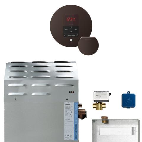 Mr.Steam Super Butler 15kW Steam Shower Generator Package with iTempoPlus Control in Round, Oil-Rubbed Bronze