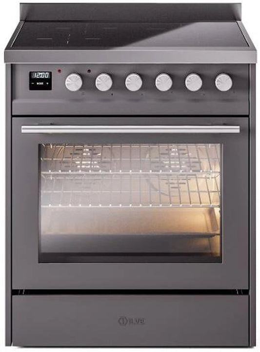 ILVE Professional Plus II 30-Inch Induction Range in Matte Graphite (UPI304WMPMG)