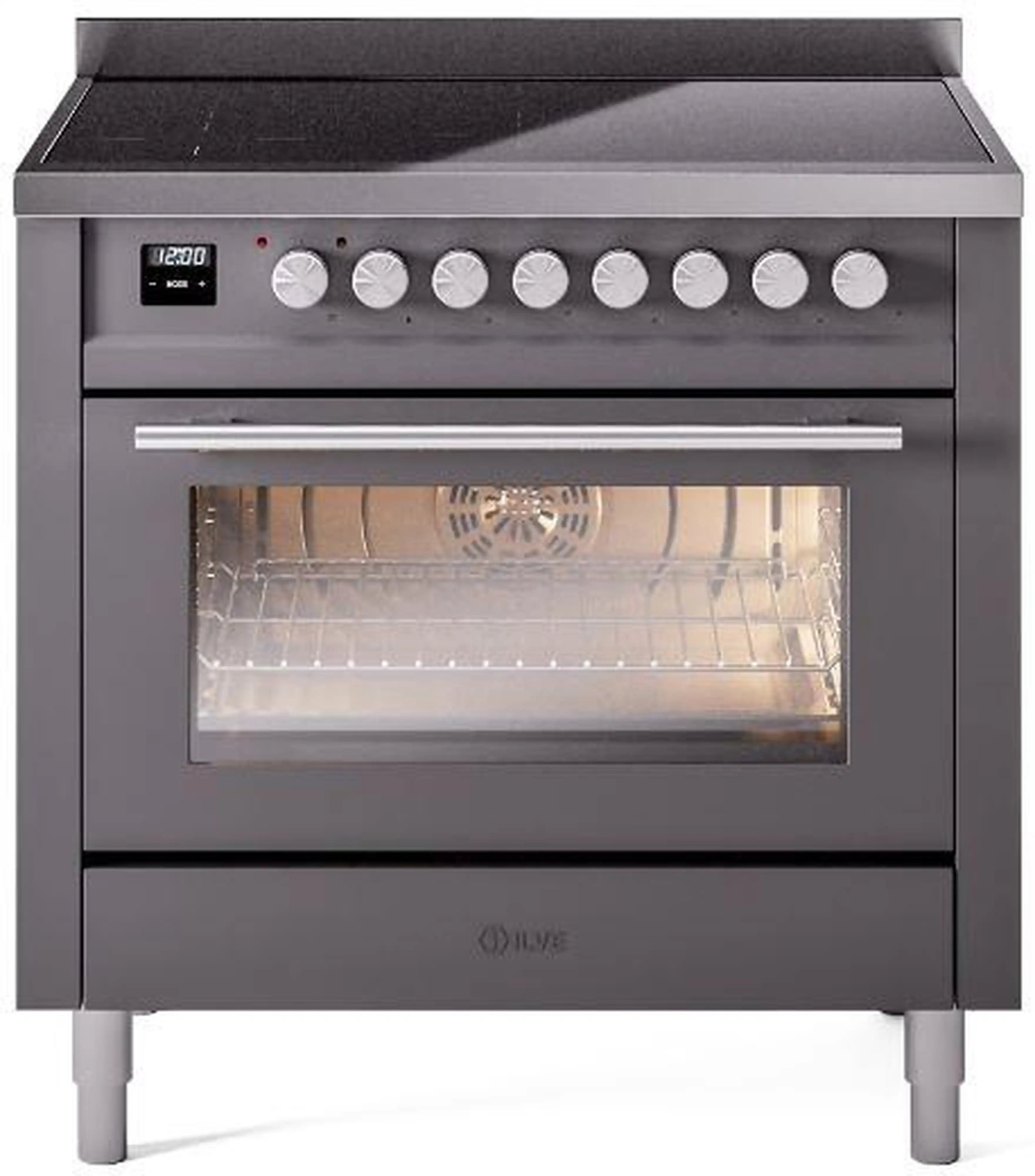 ILVE Professional Plus II 36-Inch Induction Range in Matte Graphite (UPI366WMPMG)