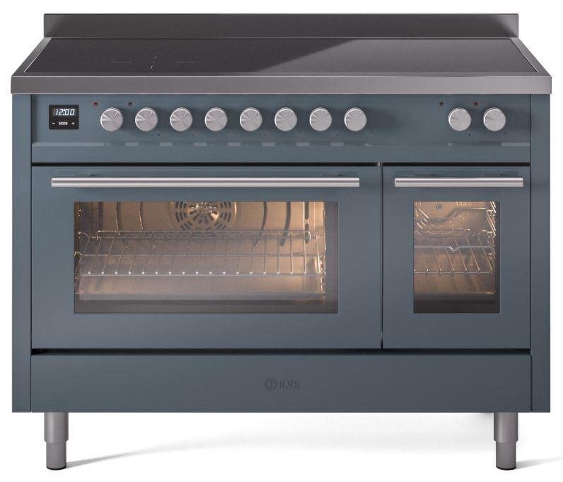 ILVE Professional Plus II 48-Inch Induction Range in Blue Grey (UPI486WMPBG)