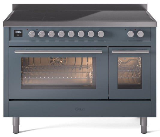 ILVE Professional Plus II 48-Inch Induction Range in Blue Grey (UPI486WMPBG)