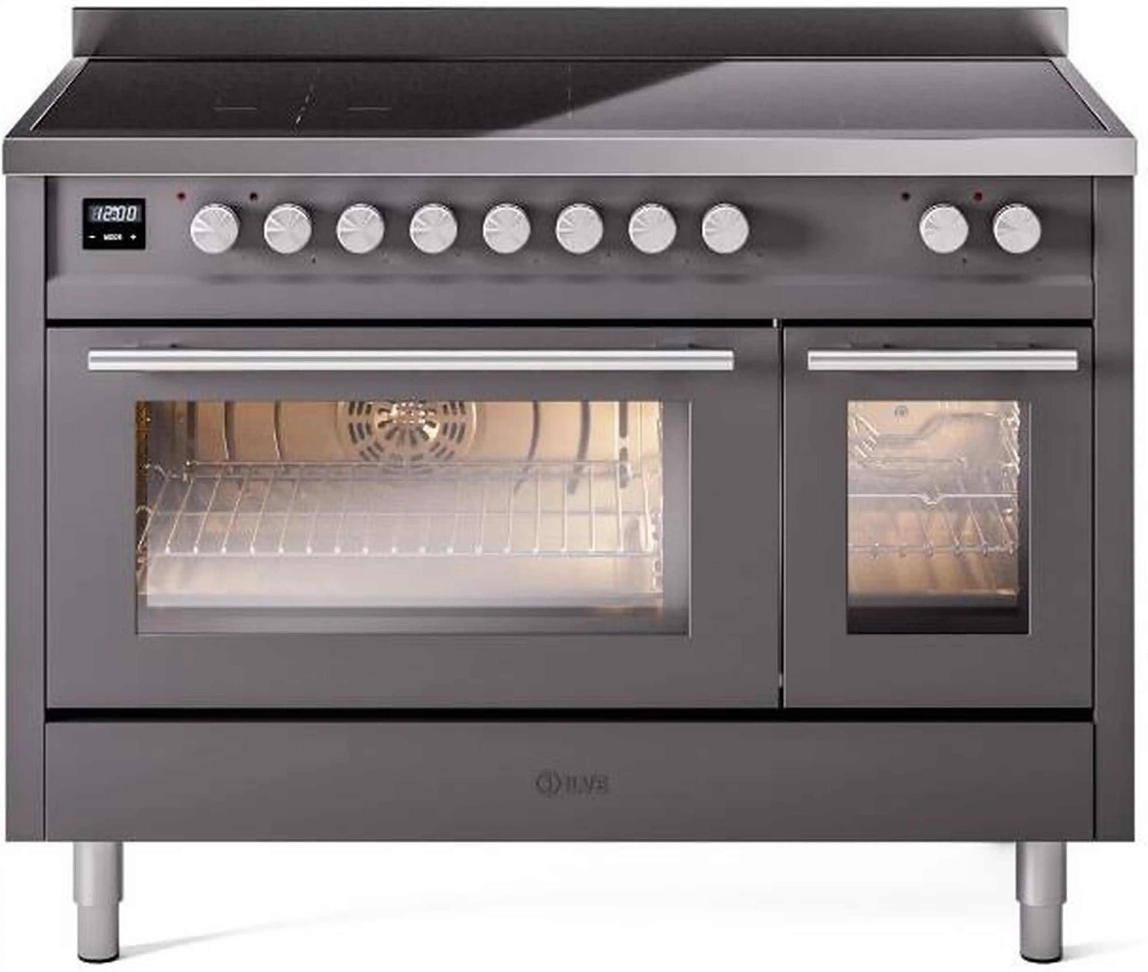 ILVE Professional Plus II 48-Inch Induction Range in Matte Graphite (UPI486WMPMG)