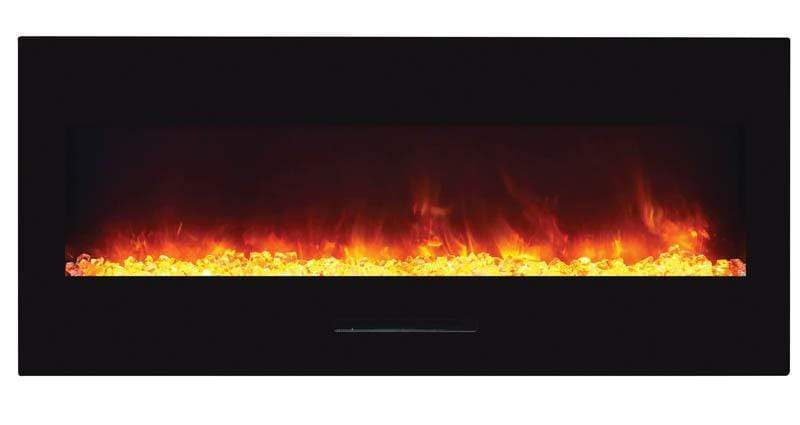 Amantii 50" Glass Front Flush/Wall Mount Electric Fireplace WM-FM-50-BG-NOLOG