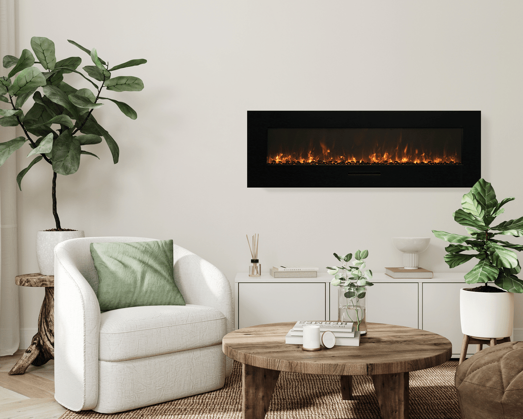 Amantii Wall Mount/Flush Mount 50" Electric Fireplace WM-FM-50-BG