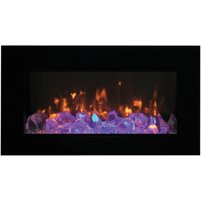 Amantii Wall Mount/Flush Mount 26" Electric Fireplace WM-FM-26-3623-BG