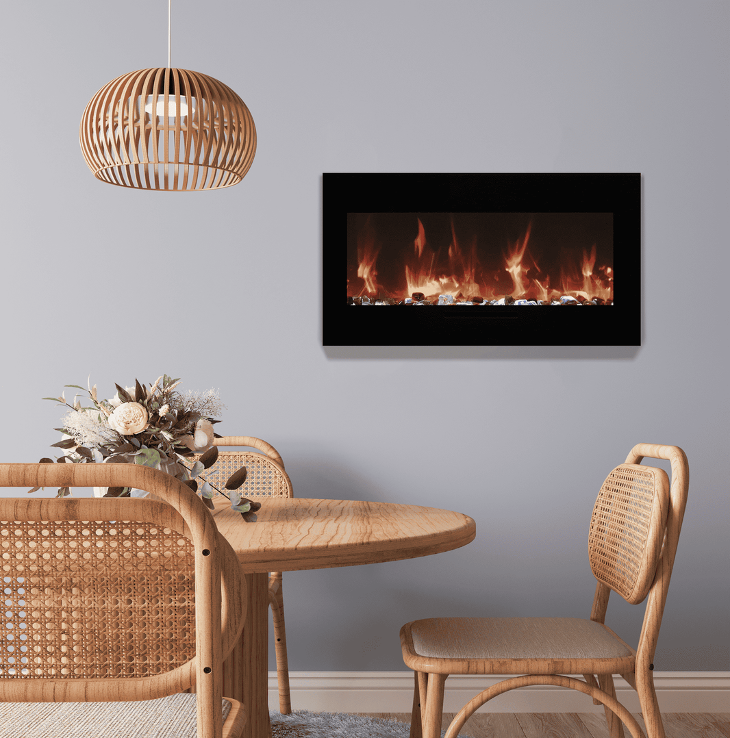 Amantii Wall Mount/Flush Mount 26" Electric Fireplace WM-FM-26-3623-BG