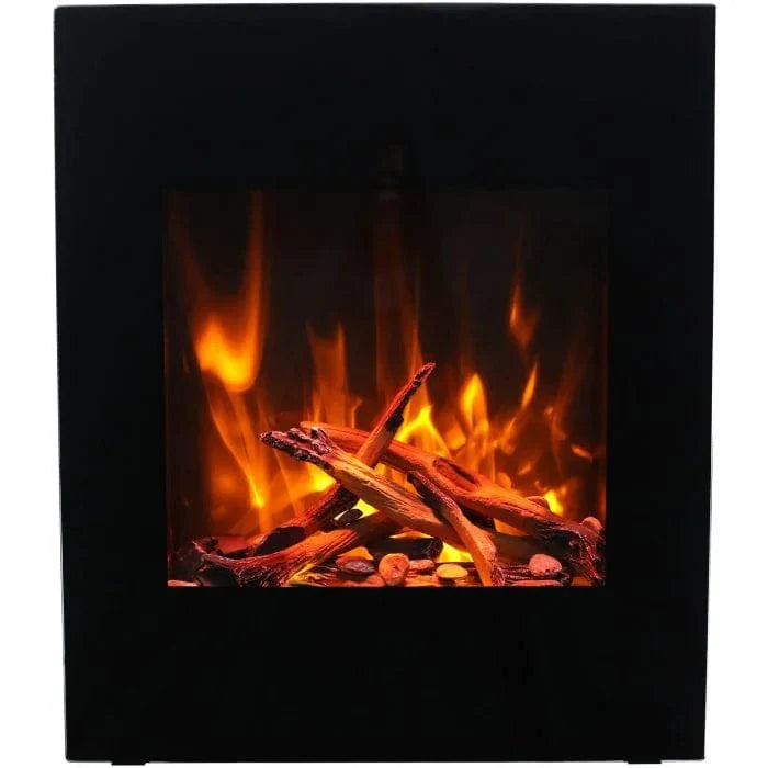 Amantii WM-BI-2428-VLR-BG Wall Mount Smart Electric Fireplace