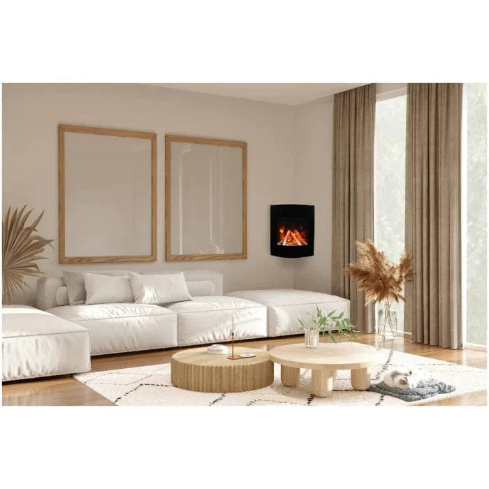 Amantii WM-BI-2428-VLR-BG Wall Mount Smart Electric Fireplace