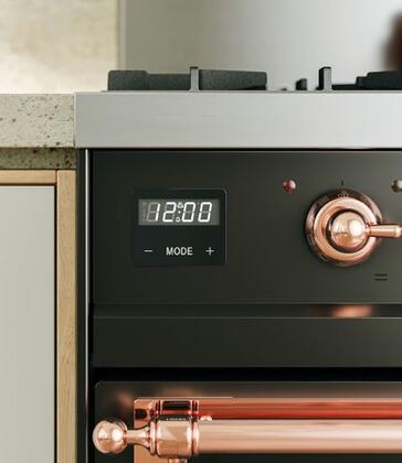 ILVE Nostalgie II 30-Inch Dual Fuel Freestanding Range in Custom RAL with Bronze Trim (UP30NMPRAB)