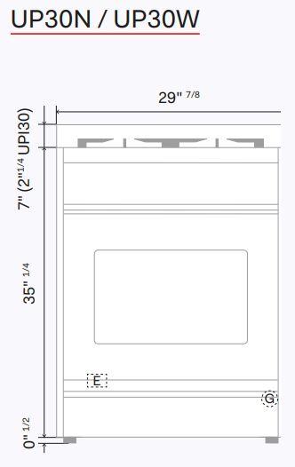 ILVE Nostalgie II 30-Inch Dual Fuel Freestanding Range in Antique White with Chrome Trim (UP30NMPAWC)